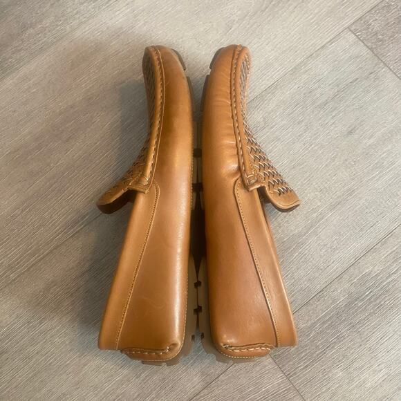 Donald Pliner Damiano Woven Moc Toe Loafer Slip On Leather Saddle Size 10 New - Picture 4 of 7
